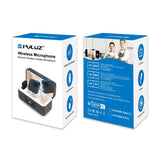 PULUZ Magnetic Lavalier Wireless Microphone with Charging Case Box, 8 Pin RX Receiver and 2 TX Microphones, 8 Pin 2 TX + 1 RX, with Charging Case Box