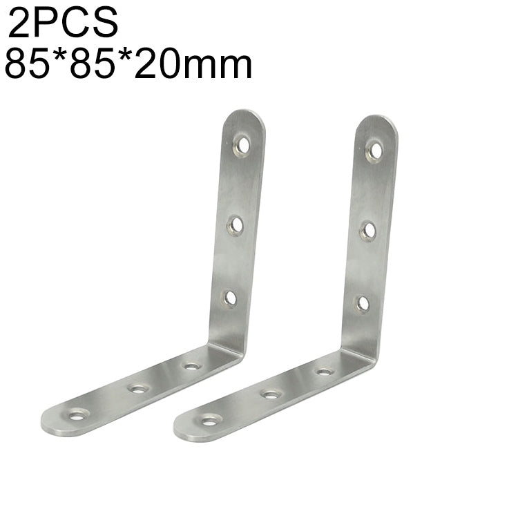 2pcs Stainless Steel 90 Degree Angle Bracket,Corner Brace Joint Bracket Fastener Furniture Cabinet Screens Wall (85mm), 85mm (2pcs) 85mm (2pcs)