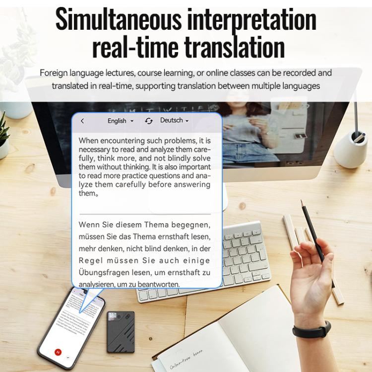 JNN A5 OLED Display Smart AI Magnetic Recorder Support APP Control, 8GB, 16GB, 32GB, 64GB, 128GB