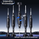 QianLi iWhale Special S2 Steel Magnetic Torque 3D Screwdriver, A Phillips 0.35, B Tri-point 0.35, C Pentalobe 0.35, D Pinhead Phillips 0.35, E T2 Torx 0.35