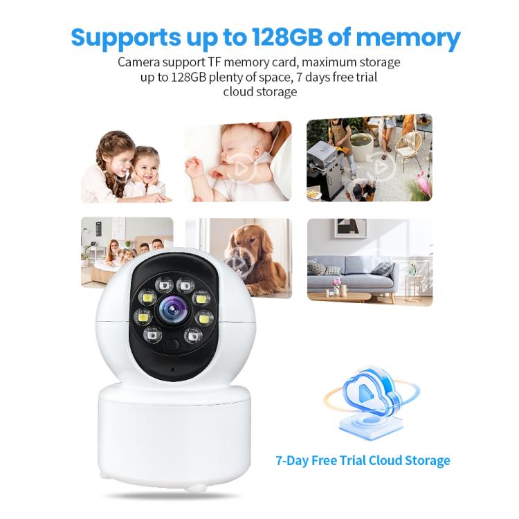 A10 Mini 360 PTZ WiFi Surveillance Camera Smart Home IP Camera Night Vision Baby Monitor, A10