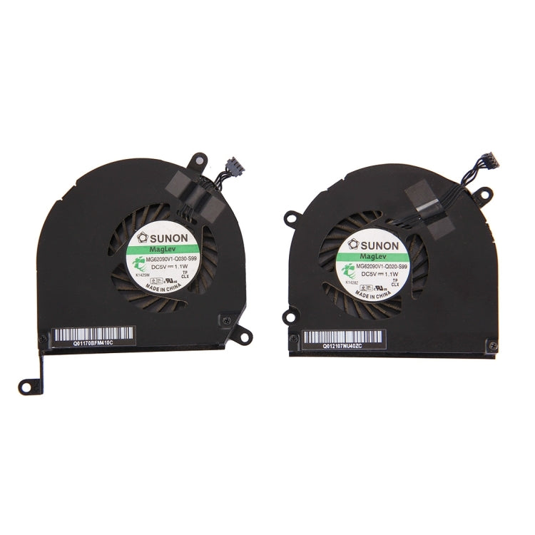 1 Pair for Macbook Pro 15.4 inch (2009 - 2011) A1286 / MB985 / MC721 / MC371 Cooling Fans (Left + Right), A1286 A1286