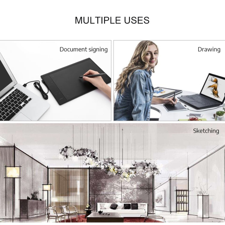 VEIKK A30 10x6 inch 5080 LPI Smart Touch Electronic Graphic Tablet, with Type-c Interface, A30