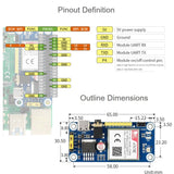 Waveshare Multi Band 2G GSM / GPRS LBS A7670E LTE Cat-1 HAT for Raspberry Pi, for Europe, Southeast Asia, West Asia, Africa, China, South Kor, A7670E LTE Cat-1 HAT