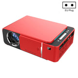 T6 2000ANSI Lumens Mini Theater Projector, Android 7.1 RK3128 Quad Core, 1GB+8GB, EU Plug, Android Version EU Plug Android Version EU Plug Red
