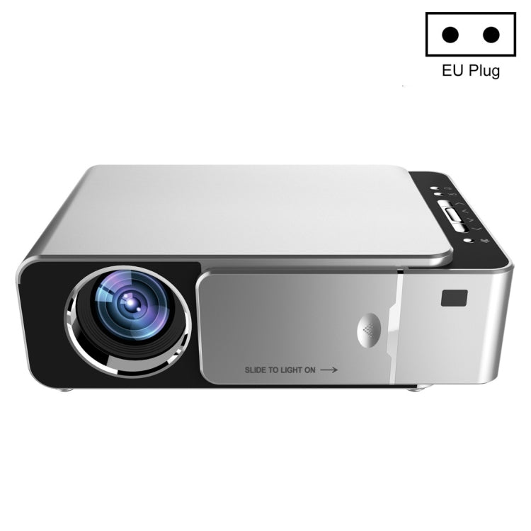 T6 2000ANSI Lumens Mini Theater Projector, Android 7.1 RK3128 Quad Core, 1GB+8GB, EU Plug, Android Version EU Plug Android Version EU Plug Silver