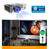 T6 2000ANSI Lumens Mini Theater Projector, Android 7.1 RK3128 Quad Core, 1GB+8GB, EU Plug, Android Version EU Plug