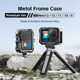 AMagisn Upgrade Ver Metal Rabbit Cage For GoPro HERO13 Black / HERO12 Black / HERO11 Black / HERO10 Black / HERO9 Black, AP10