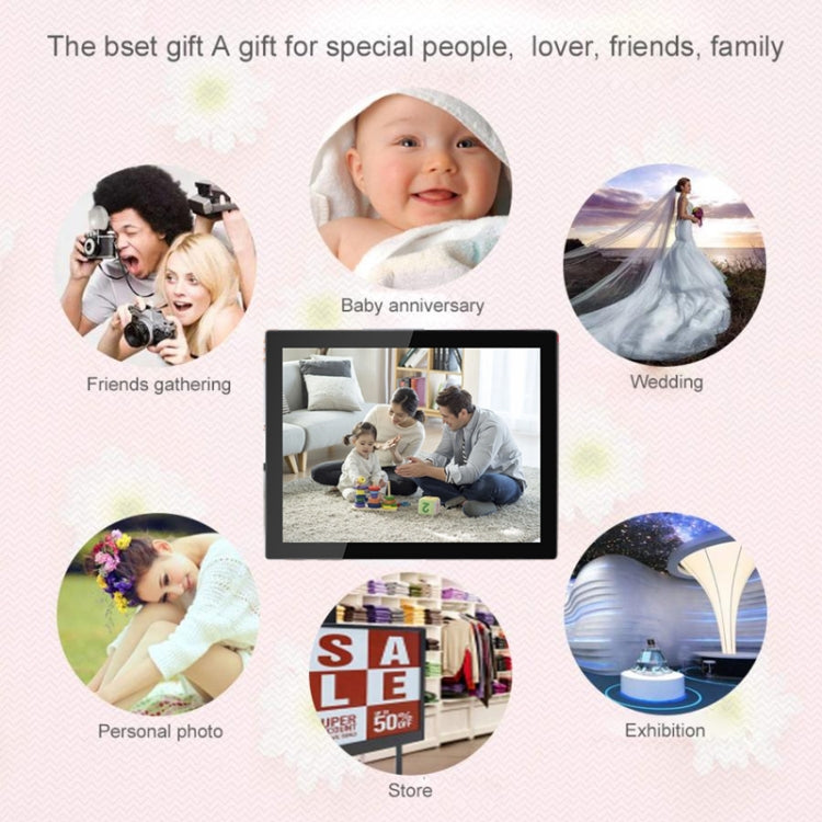 15 inch IPS Display WiFi Cloud Photo Frame, RK3126C Quad Core up to 1.5GHz, Android 6.0, 1GB+16GB, AU Plug, US Plug, EU Plug, UK Plug