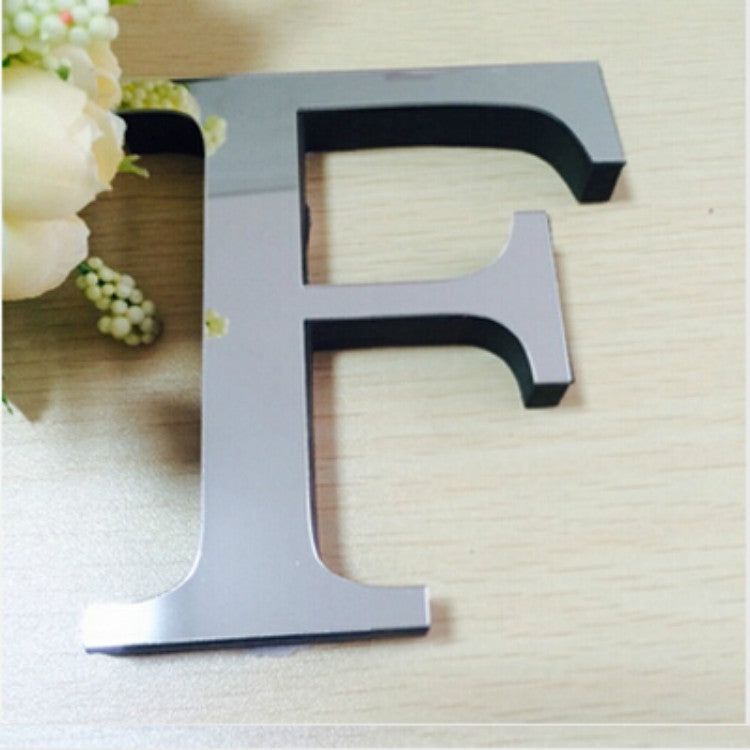 2 PCS Home Decoration Creative Personality English Letters Acrylic Mirror 3D DIY Wall Stickers F