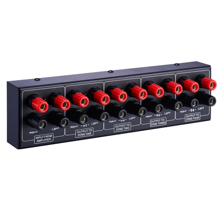 1 In And 4 Out Amplifier Sound Speaker Distributor, 4-Area Sound Source, Signal Distribution Panel, Single Audio Input, 300W Per Channel, B030 B030