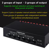 3 Input 3 Output Power Amplifier And Speaker Switcher Speaker Switch Splitter Comparator, B036
