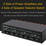 2-in 4-out Power Amplifier Speaker Switcher Splitter Comparator 300W Per Channel Without Loss Of Sound Quality, B048