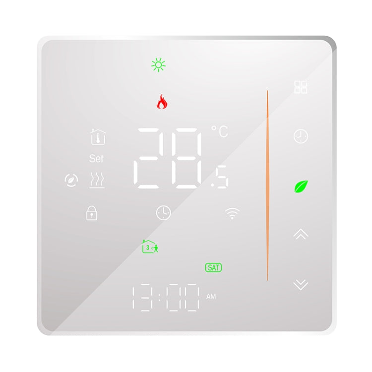 BHT-006GBLW 95-240V AC 16A Smart Home Heating Thermostat for EU Box, Control Electric Heating with Only Internal Sensor & External Sensor & WiFi Connection, BHT-006GBLW BHT-006GBLW White