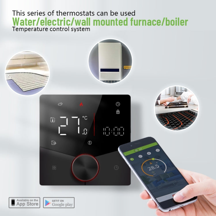 Smart Home LED Thermostat, BHT-009GALW Water Heating WiFi, BHT-009GBLW Electric Heating WiFi, BHT-009GCLW Boiler Heating WiFi