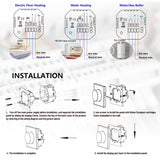 BHT-7000-GBLZB 95-240V AC 16A Smart Knob Thermostat Electric Heating Controller with Zigbee & WiFi, BHT-7000-GBLZB