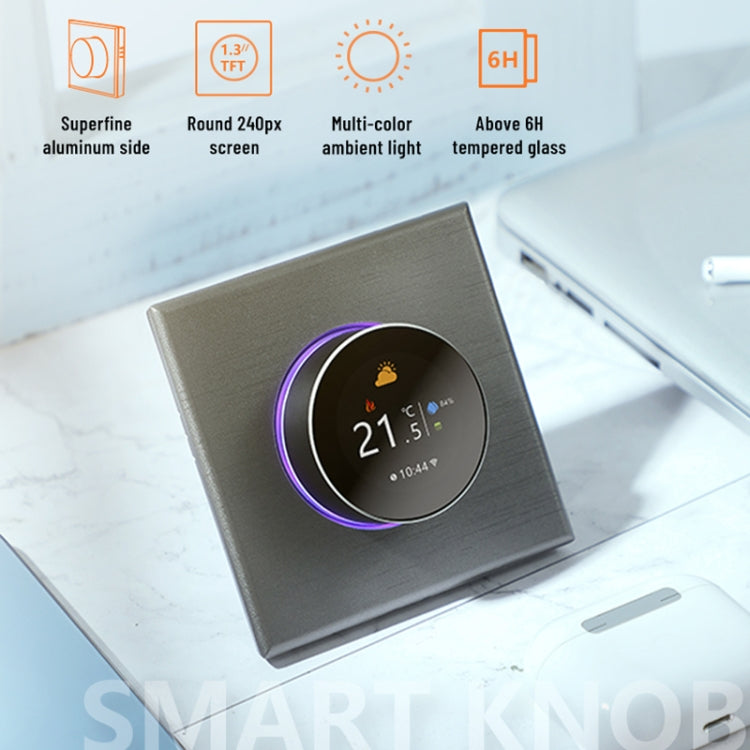 BHT-7000-GBLZB 95-240V AC 16A Smart Knob Thermostat Electric Heating Controller with Zigbee & WiFi, BHT-7000-GBLZB