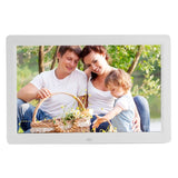 12 inch LED Display Multi-media Digital Photo Frame with Holder & Music & Movie Player, Support USB / SD / Micro SD / MMC / MS / XD Card Input White