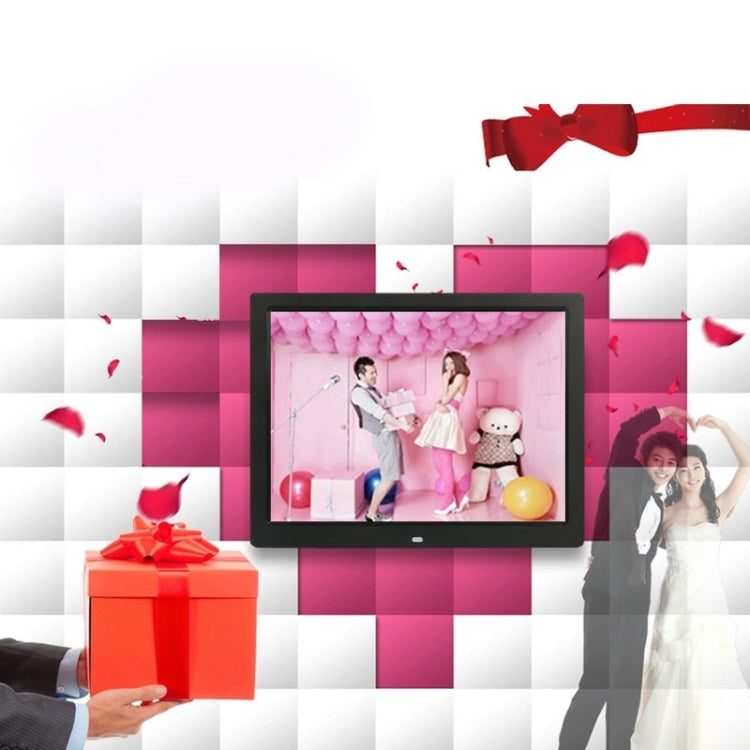 14 inch LED Display Multi-media Digital Photo Frame with Holder & Music & Movie Player, Support USB / SD / MS / MMC Card Input