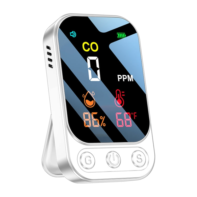 3 In 1 Multifunctional Portable Carbon Monoxide Detector White