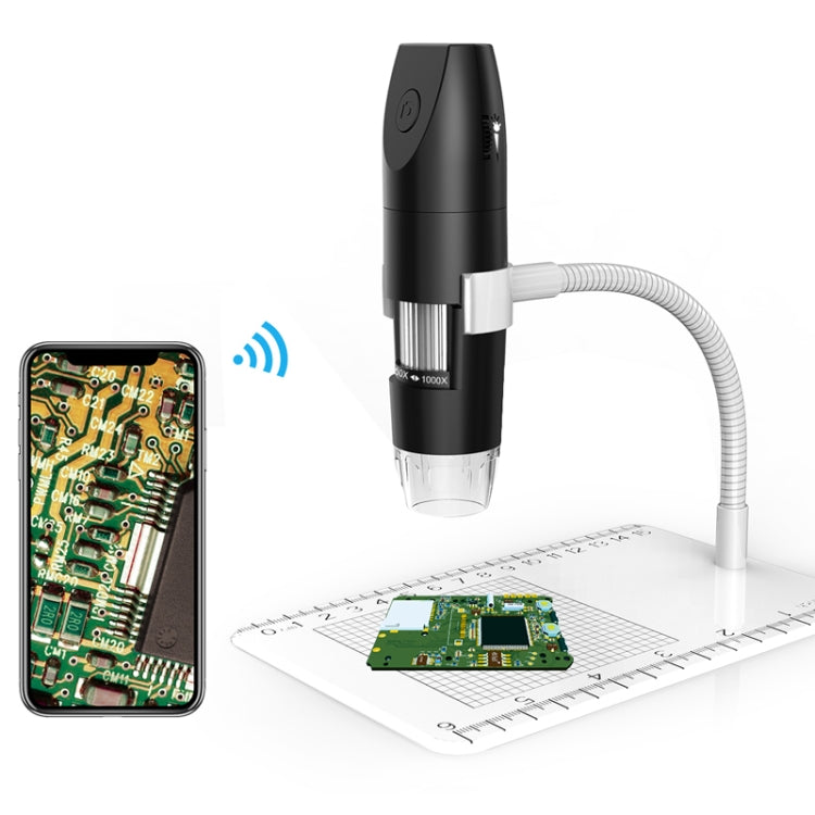 316 50-1000X Adjustable Smart Wifi USB Digital Microscope Black