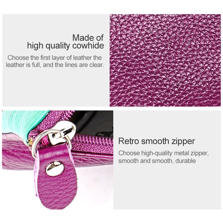 3572 Litchi Texture Leather Zipper Lady Wallet Large-capacity Purse