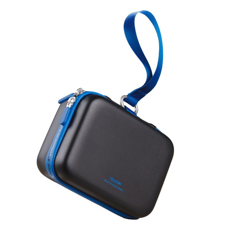 TELESIN DisAdv Medium Hard Shell Carrying Case Storage Bag for DJI Osmo Action 6 / 5 Pro / 4 / 3 Black Blue