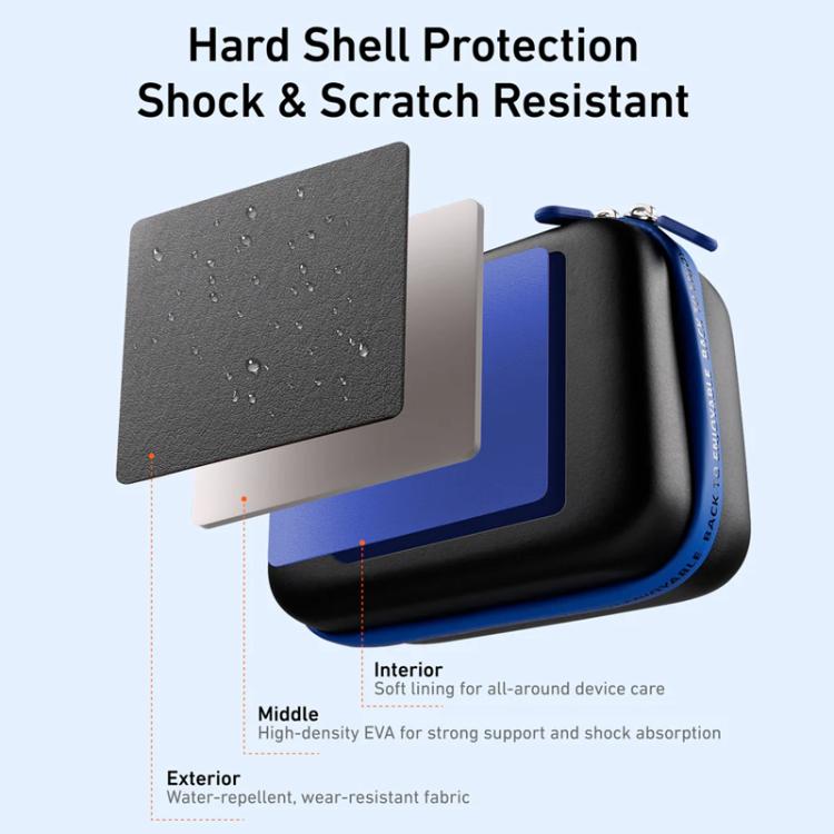 TELESIN DisAdv Medium Hard Shell Carrying Case Storage Bag for DJI Osmo Action 6 / 5 Pro / 4 / 3