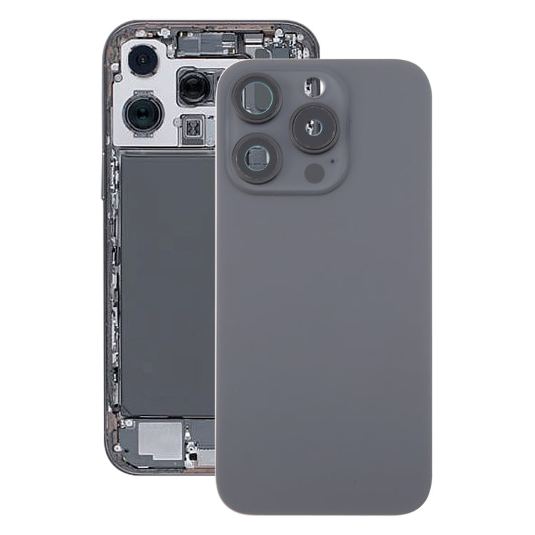 For iPhone 16 Pro Original Glass Battery Back Cover with Camera Lens Cover + MagSafe Magnet Black
