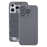 For iPhone 16 Pro Original Glass Battery Back Cover with Camera Lens Cover + MagSafe Magnet Black