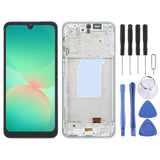 For Samsung Galaxy A26 SM-A266B 6.46 inch OLED LCD Screen Digitizer Full Assembly with Frame White