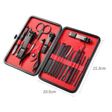 18 In 1 Nail Clippers Home Pedicure and Nail Care Tools, Black Red, Black Yellow