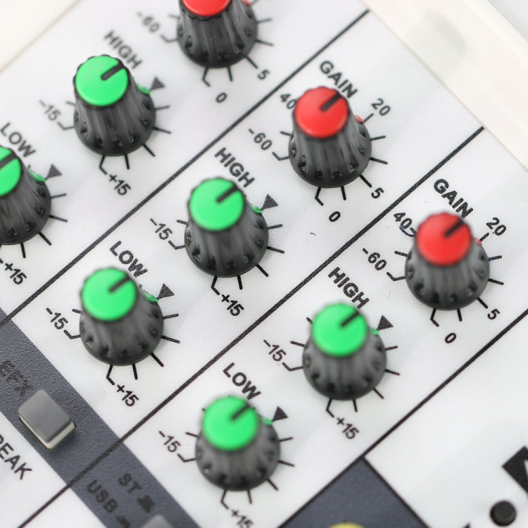 TU04 BT Sound Mixing Console Record 48V Phantom Power Monitor AUX Paths Plus Effects 4 Channels Audio Mixer with USB