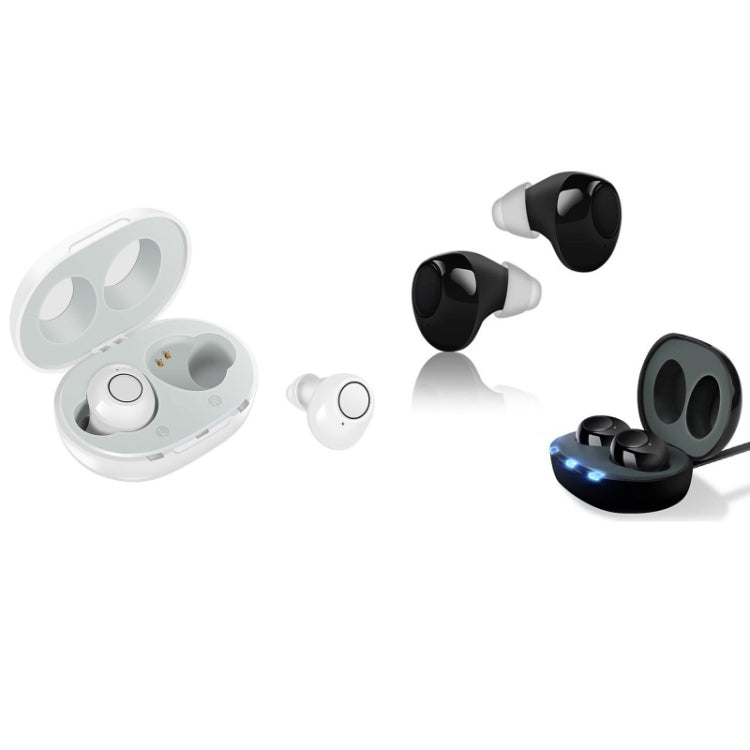 TWS In-Ear Sound Amplifier For Elderly Hearing Aid Headphones, White, Black