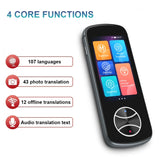 V10 3.0 inch Touch Screen Smart Translator 107 Languages with Offline Translation / Photo Translation
