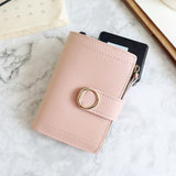 Women Wallets Small Fashion Leather Purse Ladies Card Bag For Female Purse Money Clip Wallet Light Pink