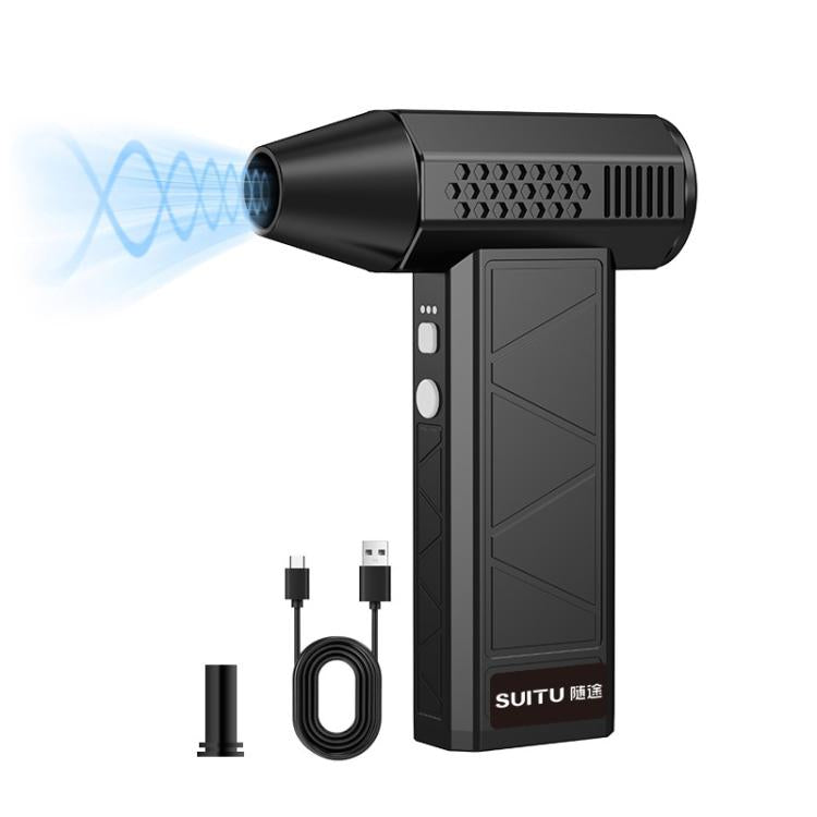 SUITU ST-8113 Outdoor Turbine Fan Home Lithium-ion Dust Blower Handheld Hair Dryer, Blower Gray, Blower Black, Blower+Vacuum Cleaner Gray, Blower+Vacuum Cleaner Black
