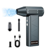 SUITU ST-8113 Outdoor Turbine Fan Home Lithium-ion Dust Blower Handheld Hair Dryer, Blower Gray, Blower Black, Blower+Vacuum Cleaner Gray, Blower+Vacuum Cleaner Black
