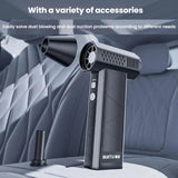 SUITU ST-8113 Outdoor Turbine Fan Home Lithium-ion Dust Blower Handheld Hair Dryer, Blower Gray, Blower Black, Blower+Vacuum Cleaner Gray, Blower+Vacuum Cleaner Black