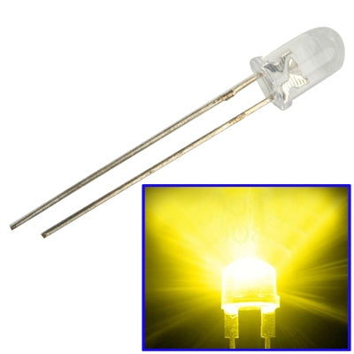 1000 PCS 5mm Water Clear LED Lamp Yellow Light