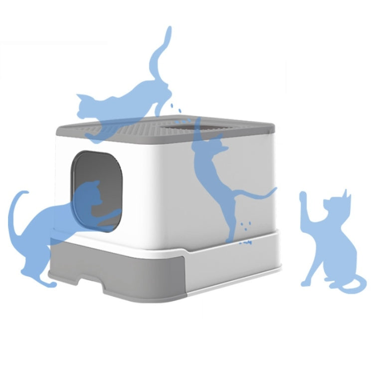 Top Drawer Fully Enclosed Cat Litter Box Pet Supplies