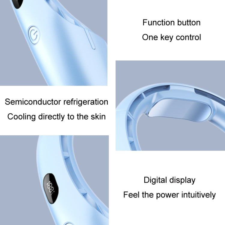 USB Charging Big Wind Cooling Leafless Hanging Neck Fan