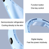 USB Charging Big Wind Cooling Leafless Hanging Neck Fan