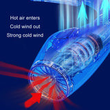 USB Charging Big Wind Cooling Leafless Hanging Neck Fan