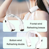 USB Charging Big Wind Cooling Leafless Hanging Neck Fan
