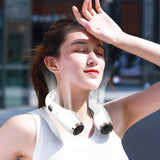 USB Charging Big Wind Cooling Leafless Hanging Neck Fan