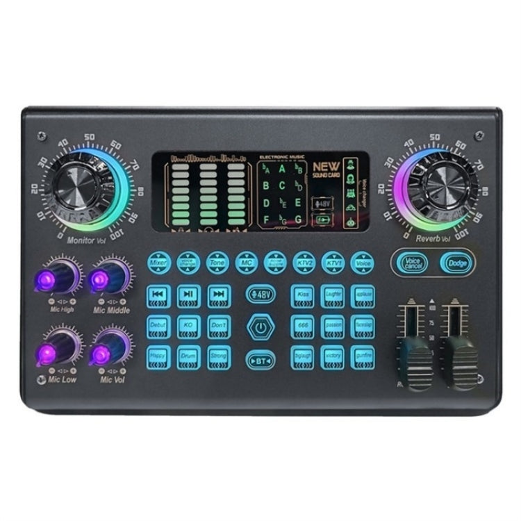 C100 Live Streaming Recording Karaoke Sound Card Mobile Audio Mixer, C100