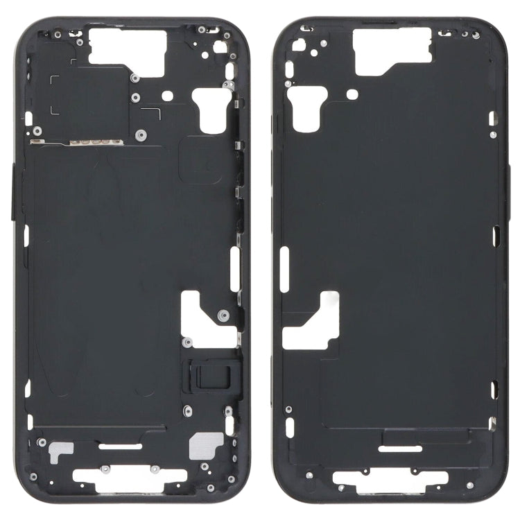 For iPhone 15 Middle Frame Bezel Plate with Side Keys + Card Tray, CE EU Version, US Version, China Version CE EU Version Black