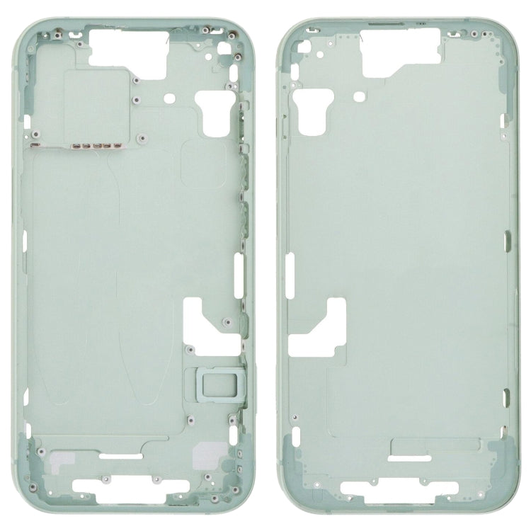 For iPhone 15 Middle Frame Bezel Plate with Side Keys + Card Tray, CE EU Version, US Version, China Version US Version Green