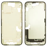 For iPhone 15 Middle Frame Bezel Plate with Side Keys + Card Tray, CE EU Version, US Version, China Version US Version Yellow